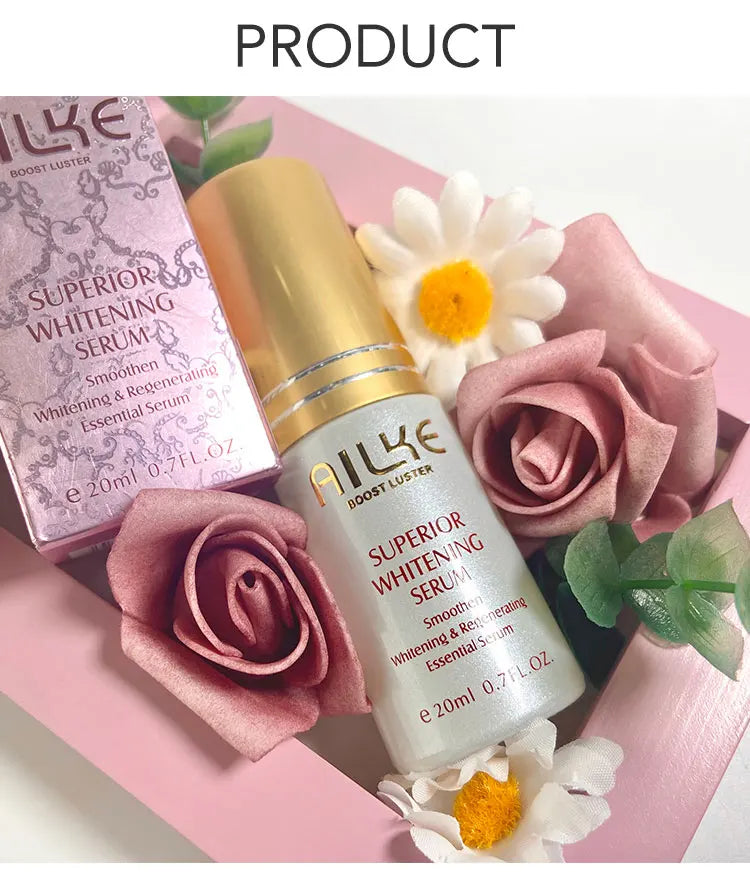 AILKE Lightening Face Care Set For All Skin Types, Whitening, Reduce Freckles, Melanin, Black Spots, Wrinkles, Even Skin Tone