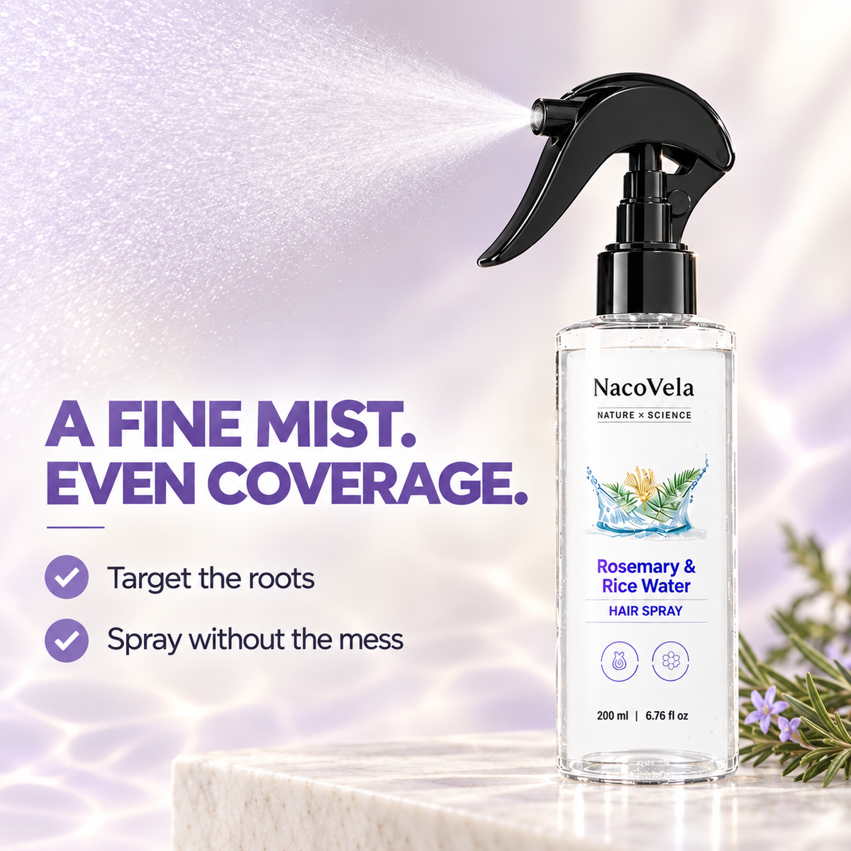 NacoVela®   Rosemary Hair Fragrance Spray