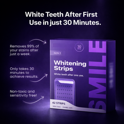Enamel-Safe Teeth Whitening Strips (Gen 2 Purple Formula)