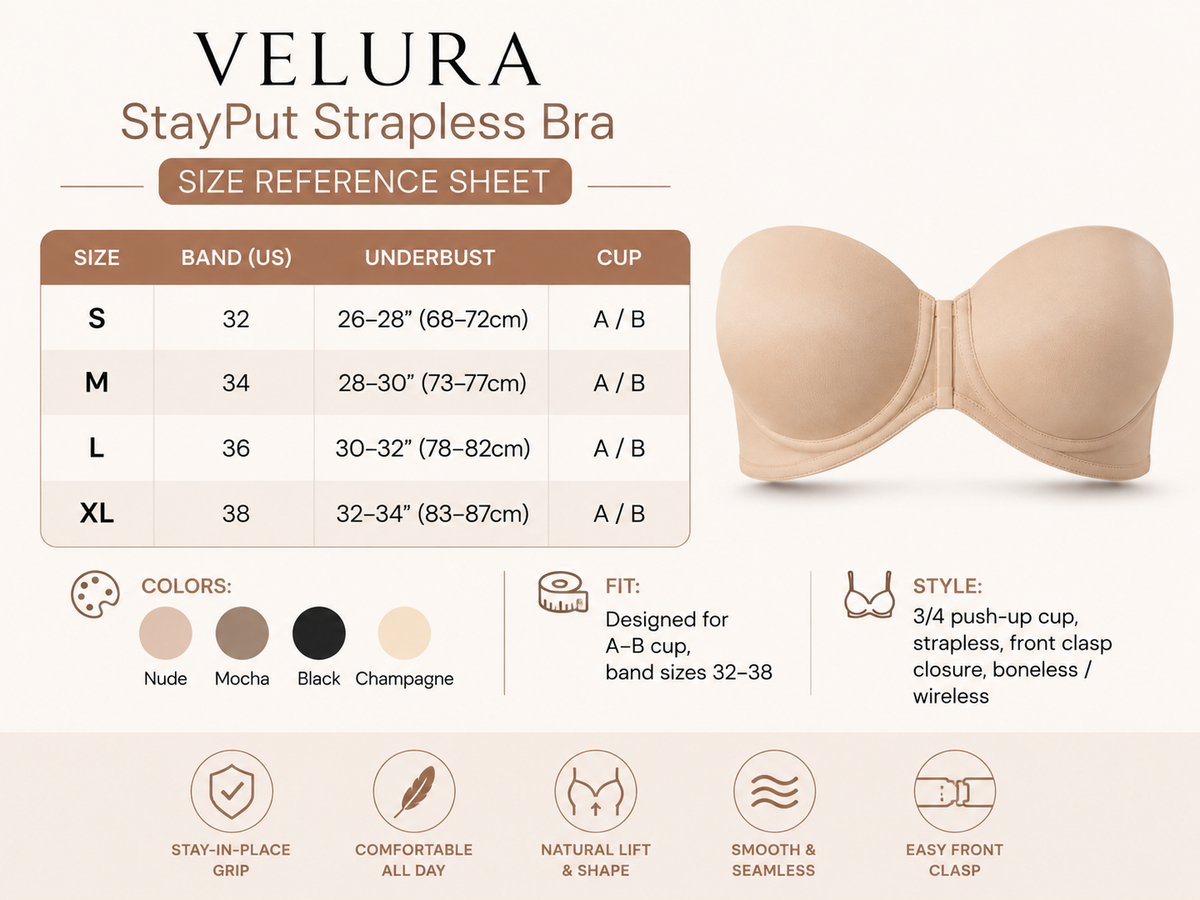 NacoVela StayPut Strapless Bra