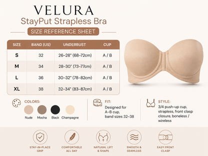 NacoVela StayPut Strapless Bra