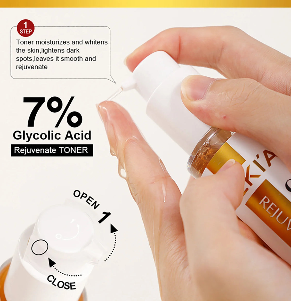 LKIAE Skin Brightener Set, Lightening, Hydration, Clean Stains, Remove Acne, Fine Lines, With Fruit Acid, Centella Asiatica