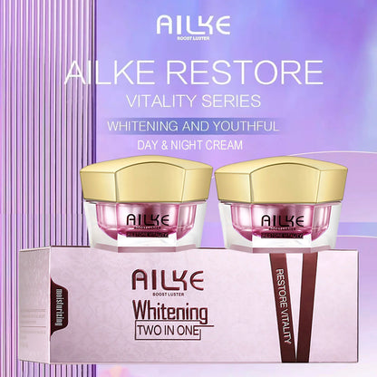 AILKE Lightening Face Care Set For All Skin Types, Whitening, Reduce Freckles, Melanin, Black Spots, Wrinkles, Even Skin Tone