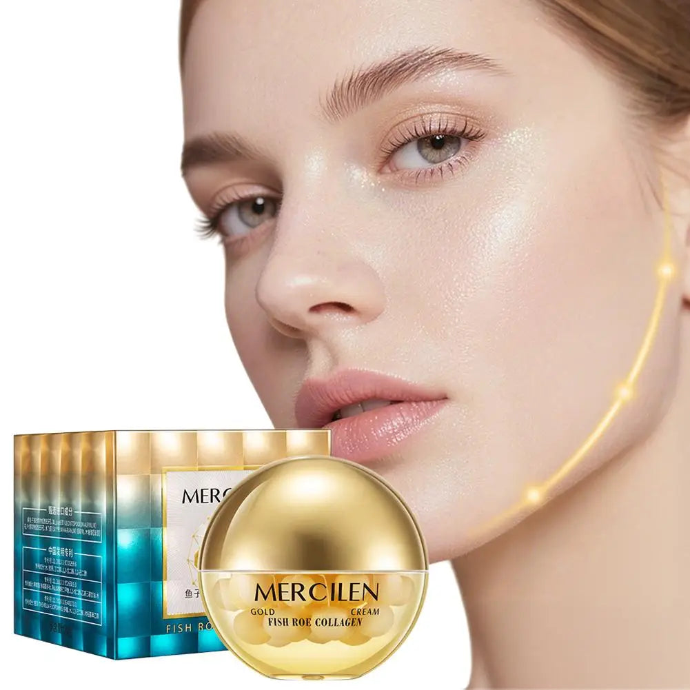 MERcilen Anti-Aging Gold Collagen Cream Wrinkle Firming Hydrating Moisturizing Nourishing Repairing Daily Skin Care