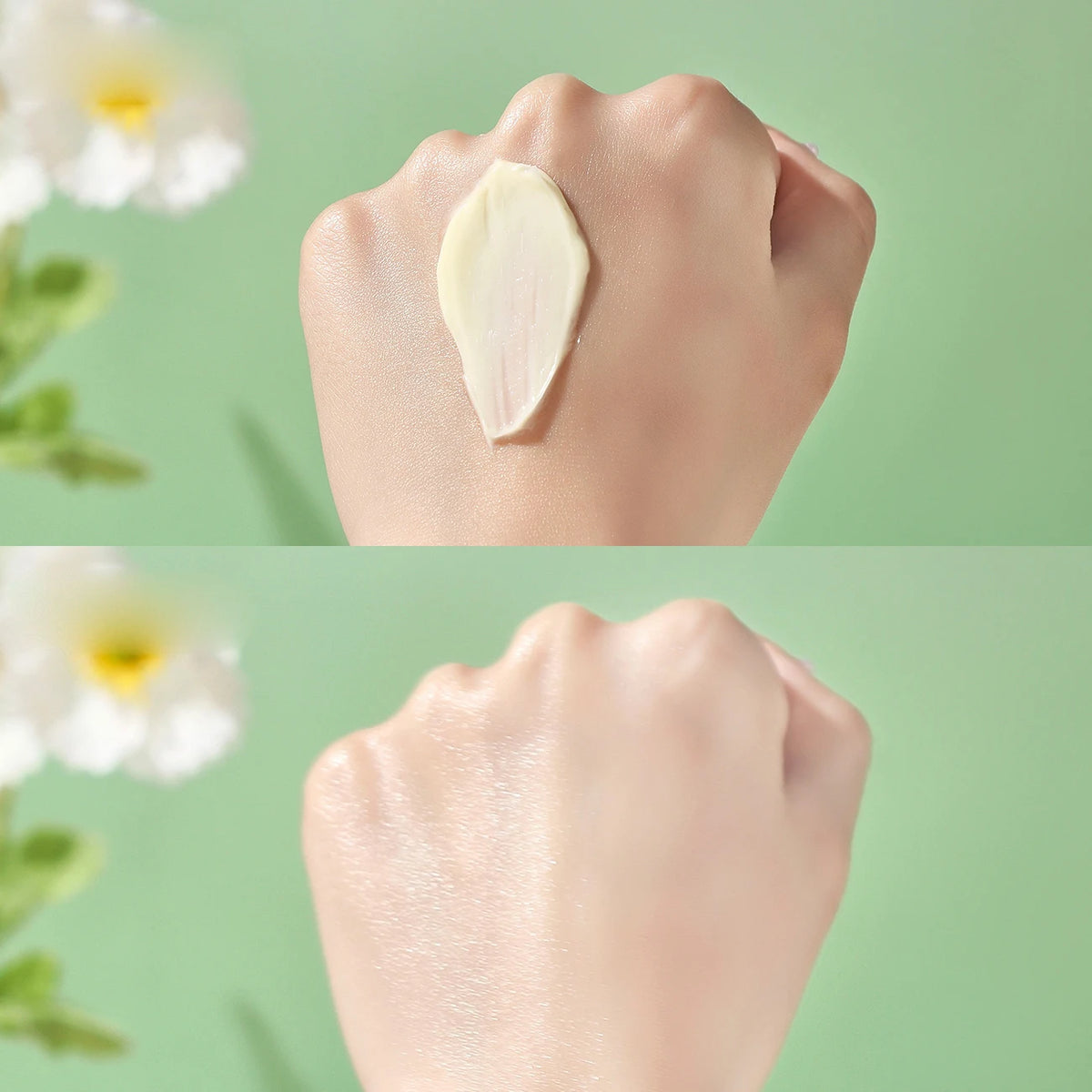 Moisturizing patches and creams before makeup, light and natural, creating a clear and transparent makeup look
