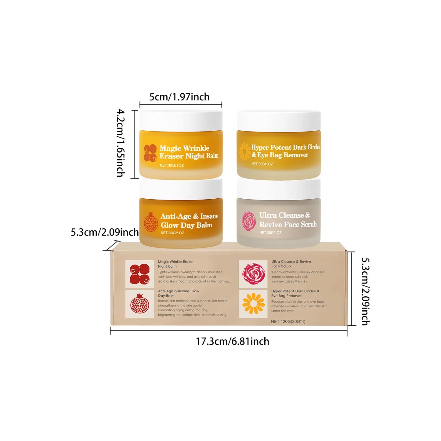 Multi-Functional Day and Night Set, Moisturizing and Hydrating, Skin Barrier Care, Suitable for Facial and Eye Area Day and Nigh