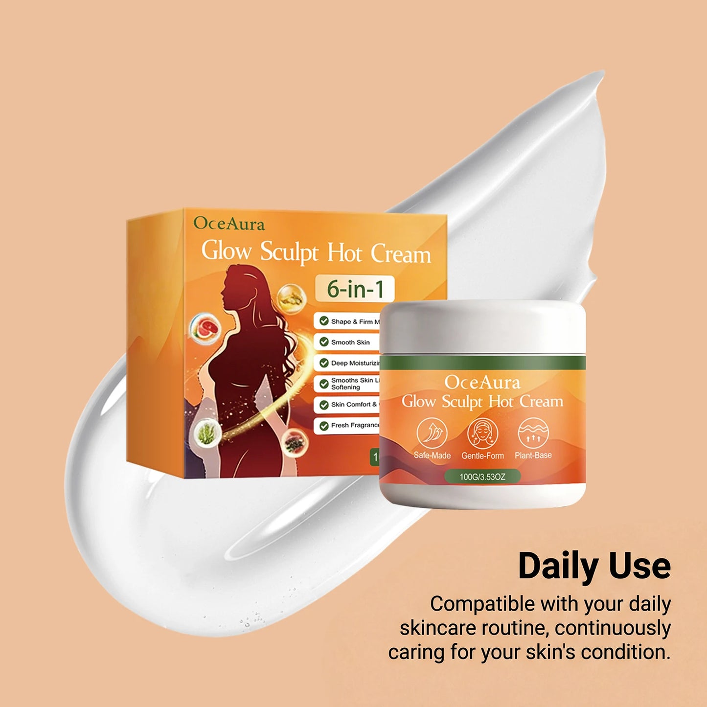 Body care gel, gently moisturizes body skin, showcases body contours, delicate skin texture gel