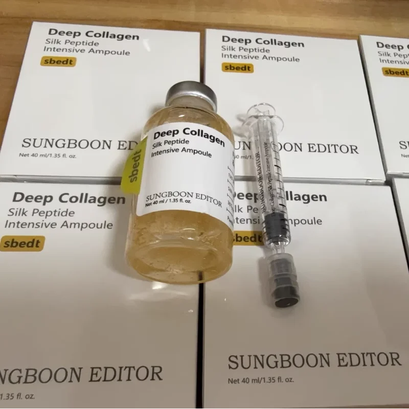 Silk Collagen Peptide Ampoule Serum Korean Care Set Deep Collagen Moisturizer Serum Retinol Power Capsule Cream Women Face Care