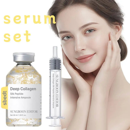 40ml Korean Silk Collagen Essence Serum Deep Peptide Intensive Revitalizing Face Cream.