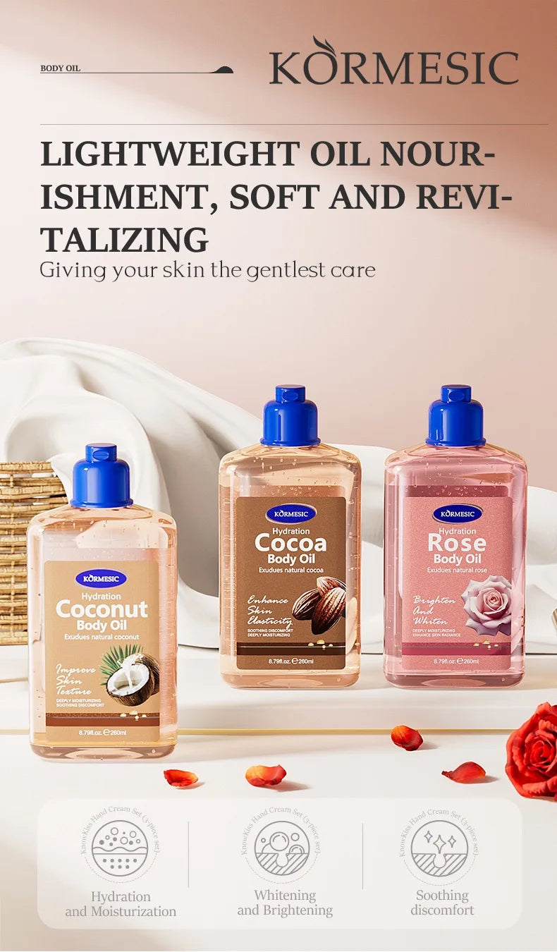 New Body Care Oil  Brightens Skin  Suitable for all skin types.