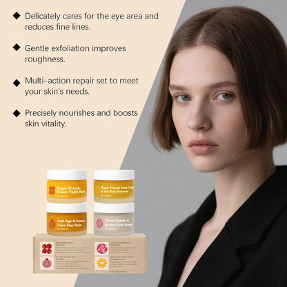 Multi-Functional Day and Night Set, Moisturizing and Hydrating, Skin Barrier Care, Suitable for Facial and Eye Area Day and Nigh