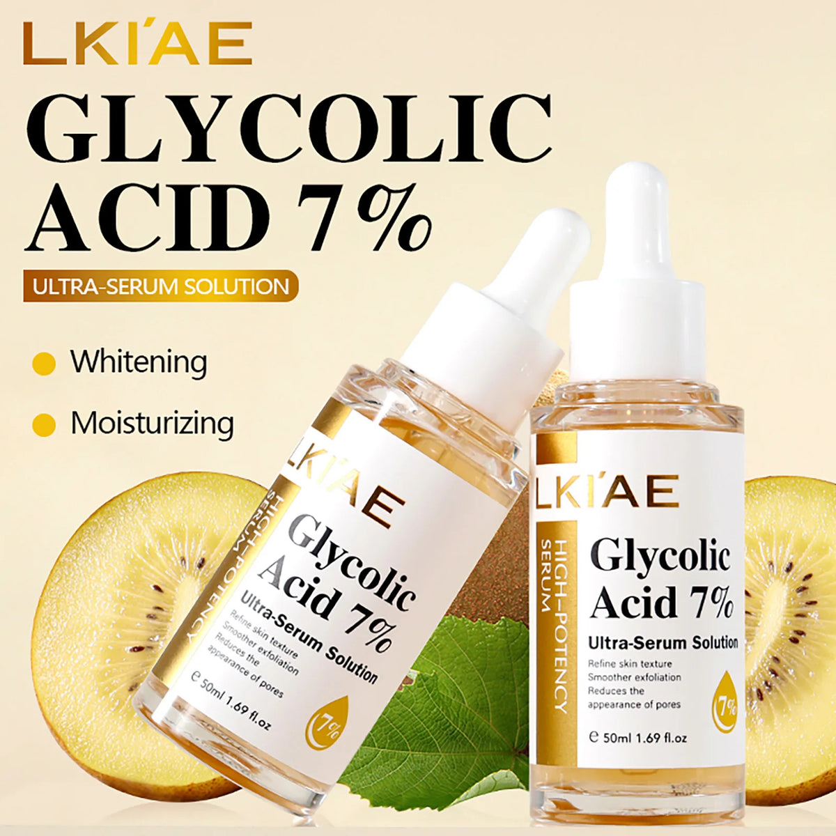 LKIAE Skin Brightener Set, Lightening, Hydration, Clean Stains, Remove Acne, Fine Lines, With Fruit Acid, Centella Asiatica