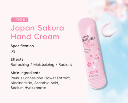 7pcs Collagen Sakura Hand Cream Skin Soften Nourish Care Deep Cracked Repair Beauty Products Girl Moisturizing Hand Skin