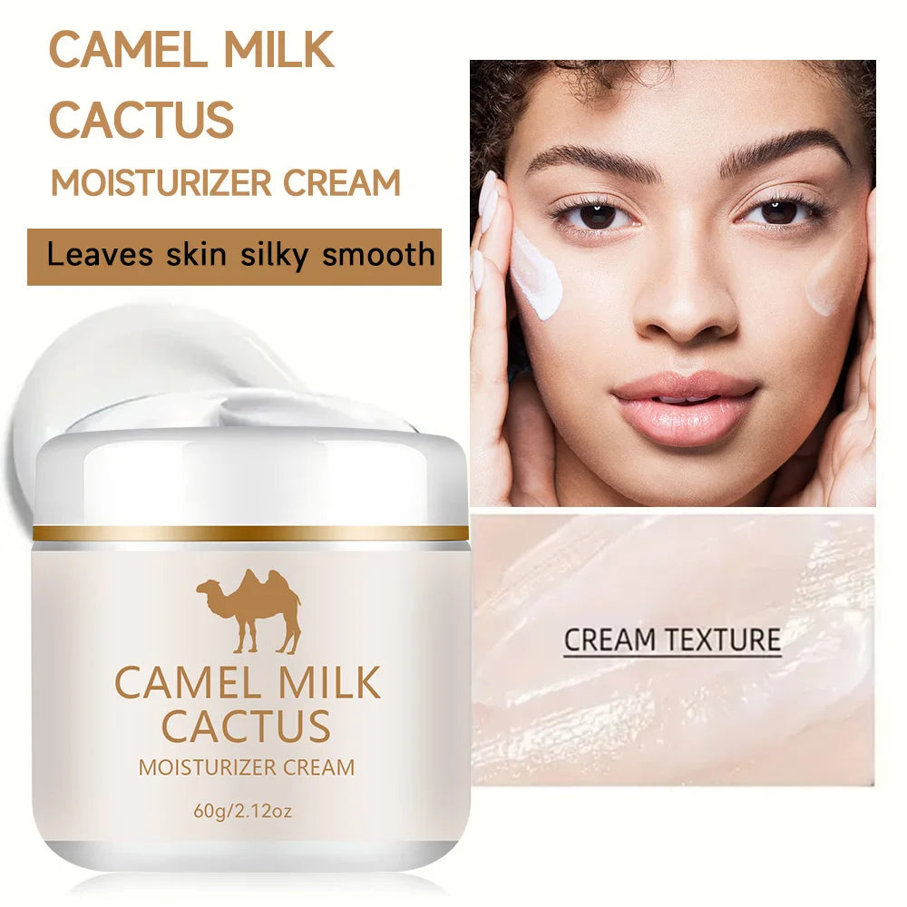 【Camel Milk & Cactus】Moisturizing Cream - 72-hour hydration, brightens skin.  Gentle formula for sensitive skin, universal beige