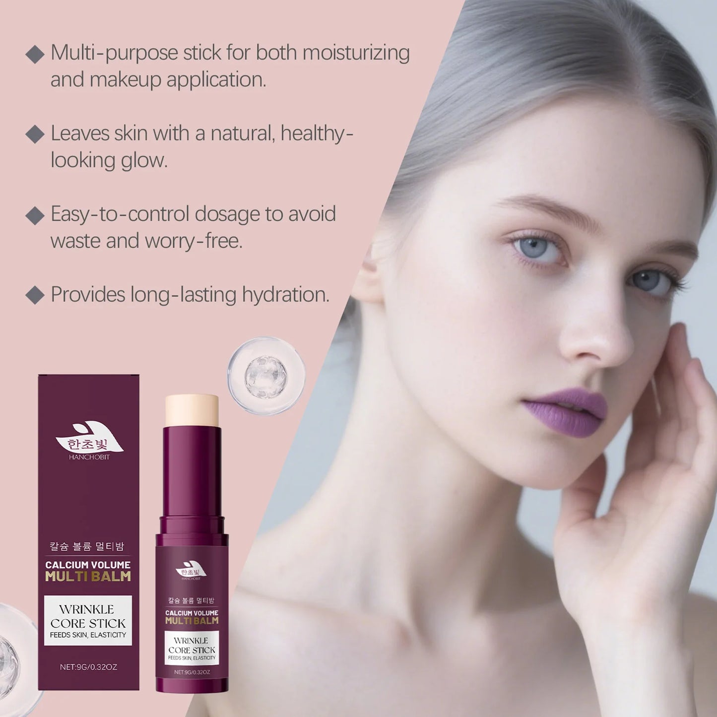 Cemenrete Calcium Multi Balm Hydrating Face And Body Moisturizer Stick For Dry Skin Deeply Hydrates Anti-Aging Daily Skincare