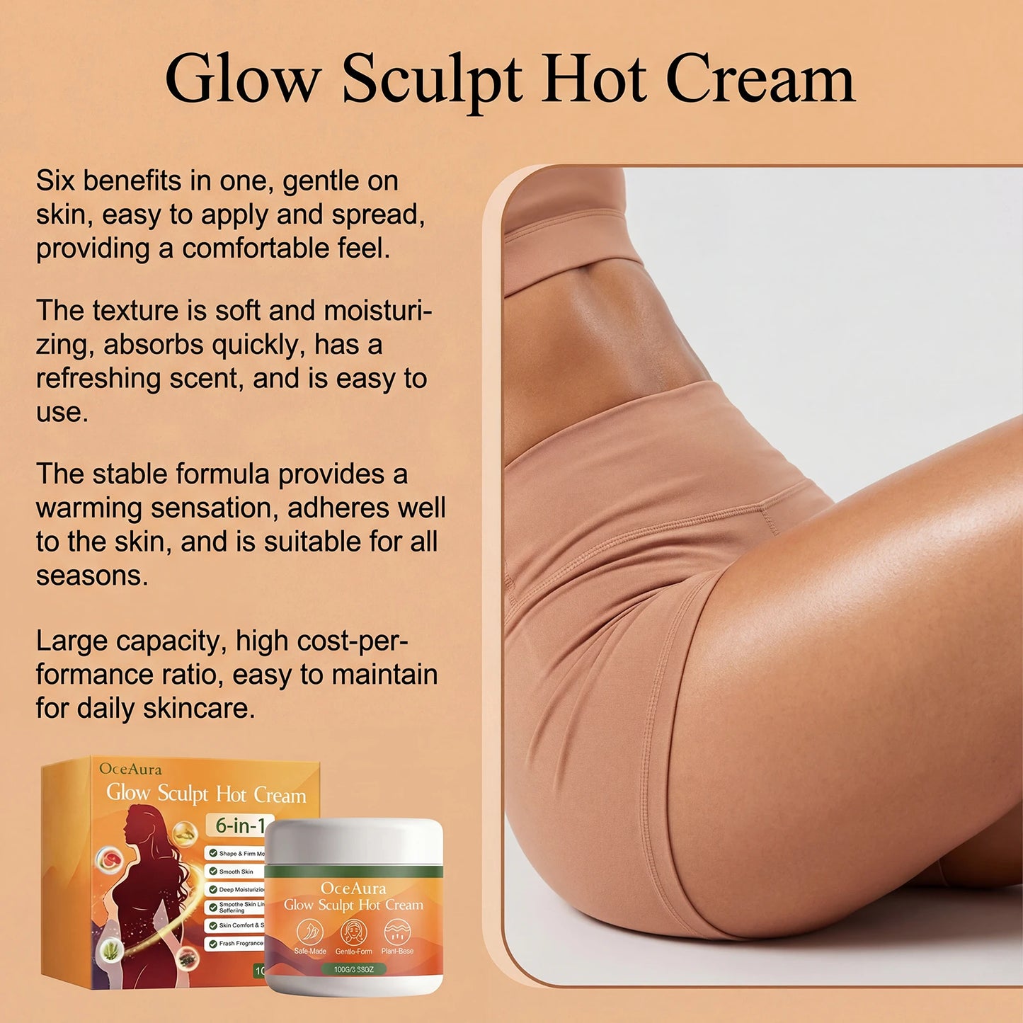 Body care gel, gently moisturizes body skin, showcases body contours, delicate skin texture gel