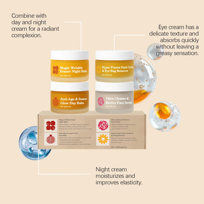 Multi-Functional Day and Night Set, Moisturizing and Hydrating, Skin Barrier Care, Suitable for Facial and Eye Area Day and Nigh