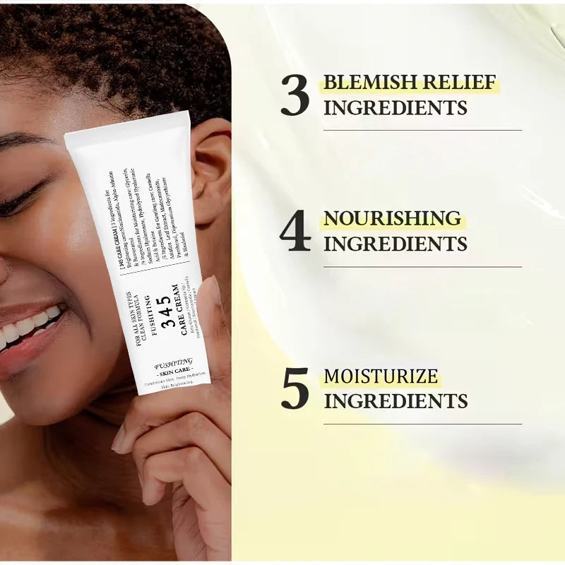 Korean 345 Face Cream Gentle Repairing Moisturizing Face Cream Strengthens Skin Barrier Effectively Improves Skin Imperfections