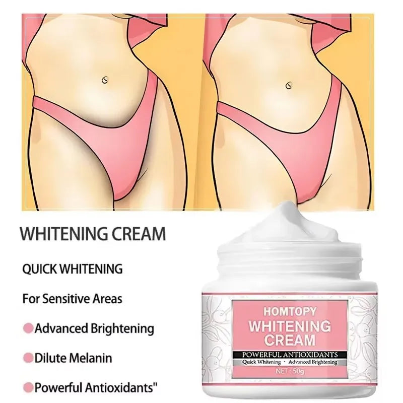 Body Moisturizing Cream Intimate Areas Underarm Knee Buttocks Private Bleach Remove Melanin Waterproof Brighten Nourish Cream