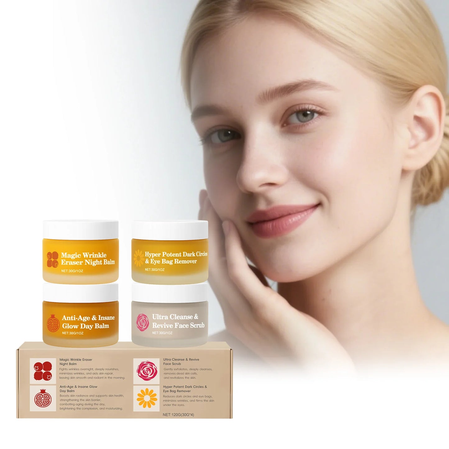 Multi-Functional Day and Night Set, Moisturizing and Hydrating, Skin Barrier Care, Suitable for Facial and Eye Area Day and Nigh